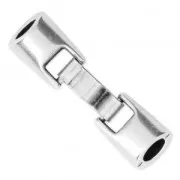 Fermoir crochet pour bracelet ou collier pour cordon 6mm Placage Argent fin vieilli x1