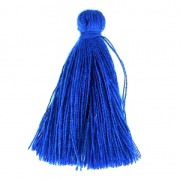 Pompon imitation coton 27-30 mm Bleu Electrique x1
