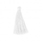 Pompon en fil imitation soie 40 mm Blanc|raw }}