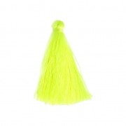 Pompon en fil imitation soie 40 mm Jaune Fluo|raw }}