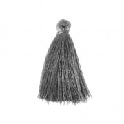 Pompon en fil imitation soie 40 mm Gris|raw }}