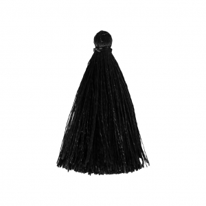Pompon en fil imitation soie 40 mm Noir