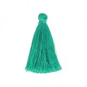 Pompon en fil imitation soie 40 mm Emerald