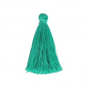 Pompon en fil imitation soie 40 mm Emerald