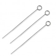 Clous tête ronde - Fabrication européenne - 40x0.8 mm en Argent 925 x5|raw }}