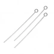 Clous tête ronde - Fabrication européenne - 50x0.7 mm en Argent 925 x5