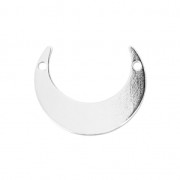 Intercalaire 2 trous Demi-lune 16x13 mm en Argent 925 x1