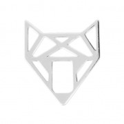 Intercalaire / Pendentif origami Tête de Renard 18x16 mm en Argent 925 x1|raw }}
