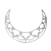 Intercalaire / Pendentif Demi-lune ajouré 28x23 mm en Argent 925 x1