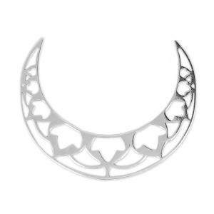 Intercalaire / Pendentif Demi-lune ajouré 28x23 mm en Argent 925 x1