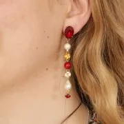 Clous d'oreilles porte-cabochon PureCrystal 4120 14x10 mm - Doré x2