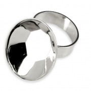 Bague en laiton serti pour cabochon PureCrystal 4127 30x22 mm argenté x1