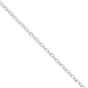 Chaîne maille Forçat ovale limée 1 mm en Argent 925 x1m