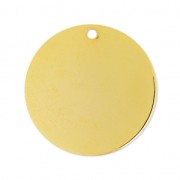 Sequin lisse 25 mm doré à l'or fin x1|raw }}