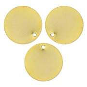 Sequins lisses 15 mm doré à l'or fin x5|raw }}