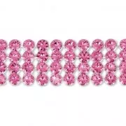 PureCrystal Crystal Mesh 40001 4 rangs 11 mm Rose x5cm