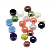 Cabochons ronds en résine effet nacré 8 mm Multicolore x20|raw }}