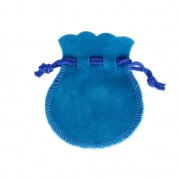 Pochon peau de pêche 75x65 mm Bleu x1|raw }}