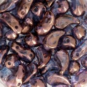 Perles en verre tchèque 2 trous Zoliduo® Right 5x8mm Crystal Dark Bronzex20