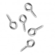 Crochets pitons à visser 5 mm avec anneau 4.5 mm en Acier inox x10|raw }}