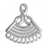 Intercalaire éventail 17 mm argenté x1|raw }}