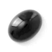Cabochon ovale 8x6 mm Black Onyx x1