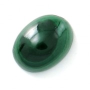 Cabochon ovale 8x6 mm en pierre gemme - Malachite x1|raw }}