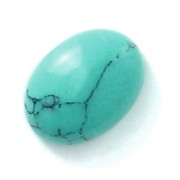 Cabochon ovale 8x6 mm Turquoise imitation x1|raw }}