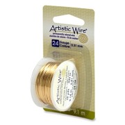 Fil de laiton Artistic Wire 0.51 mm - anti-ternissement x9.1m|raw }}