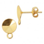 Clous d'oreille anneau porte-cabochon PureCrystal 1122 8 mm Arg 925 doré à l'or fin|raw }}