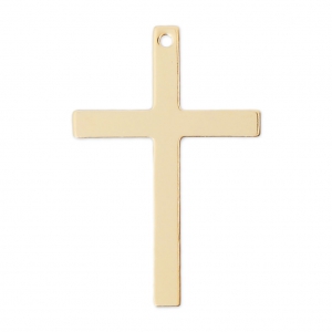 Pendentif croix 26x17.5 mm - Gold filled (or laminé) x1