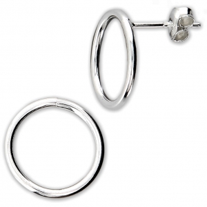 Clous d'oreilles rond 15.5 mm Argent 925 x2