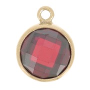 Pendentif 8.5x6.5 mm Oxyde de Zirconium Siam - Gold filled (Or laminé) x1