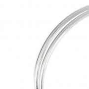 Fil demi-jonc semi-dur - recuit - 3x1.5 mm - Argent 925 x50cm