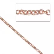 Chaîne maille jaseron 2 mm doré rose x1m
