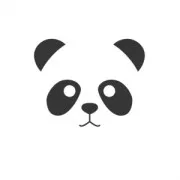 Tampon encreur fantaisie support bois 4.5x4.5 cm Tête de Panda x1