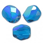 Facettes 4 mm Capri Blue AB x50
