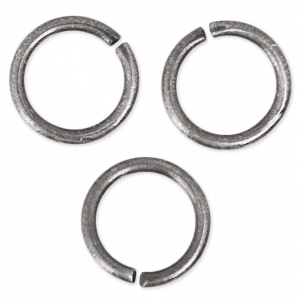Anneaux ouverts 8x1 mm - Fabrication Européenne - argenté vieilli x50