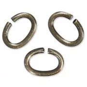 Anneaux ouverts ovales 5.6x4x0.8 mm - Fabrication Européenne - bronze x50