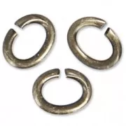 Anneaux ouverts ovales 4.4x3.3x0.8 mm - Fabrication Européenne - bronze x50