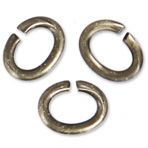 Anneaux ouverts ovales 4.4x3.3x0.8 mm - Fabrication Européenne - bronze x50