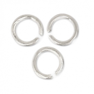 Anneaux ouverts 3x0.5 mm - Fabrication Européenne - Placage Argent fin x50