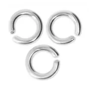 Anneaux ouverts 4x0.8 mm - Fabrication Européenne - Placage argent fin x50