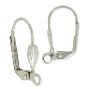 Dormeuses coquillage 18 mm argenté x2