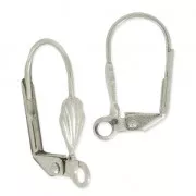 Dormeuses coquillage 18 mm argenté x2