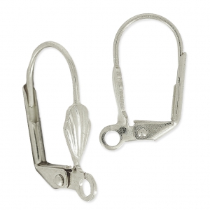 Dormeuses coquillage 18 mm argenté x2