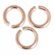 Anneaux ouverts 4X0.7 mm - Fabrication Européenne - doré rose x50