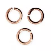Anneaux ouverts 6X1  mm - Fabrication Européenne - doré rose x50