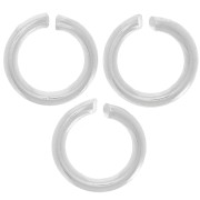 Anneaux ouverts 6X1 mm - Fabrication Européenne - Placage Argent fin x50|raw }}