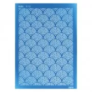 Silk Screen Moiko pour Pâte polymère 74x105 mm - Bulles 9.12